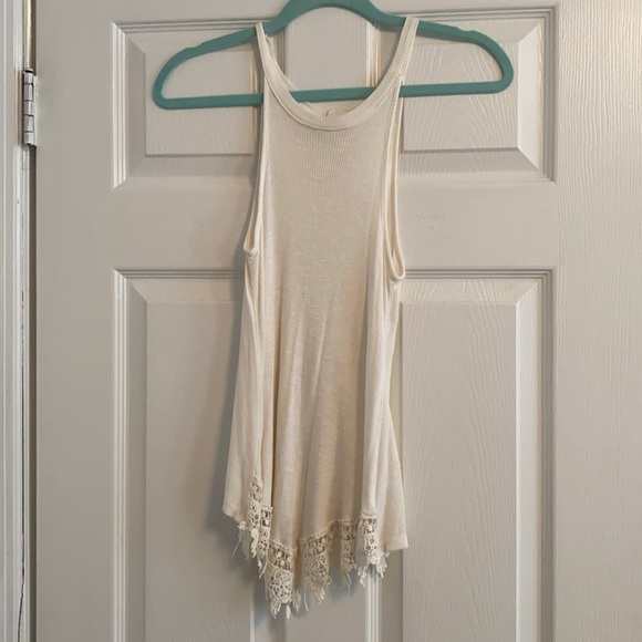 Me to We Tops - PacSun Me to We Ribbed Tank with Lace Bottom size XS